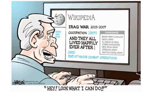 Bush edits Wikipedia!