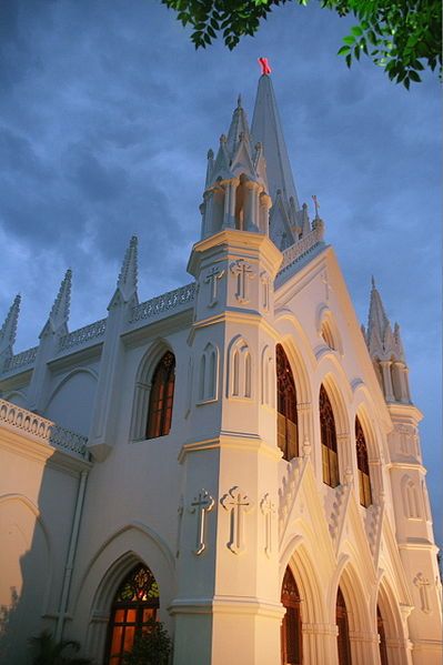 San Thome Cathedral Basilica, Mylapore, Chennai (built 1893). 