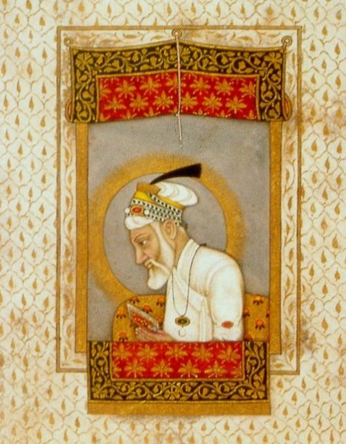 Aurangzeb reading the Quoran
