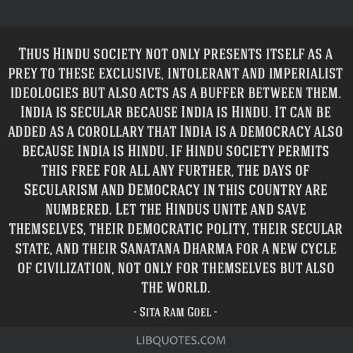 Sita Ram Goel Quote